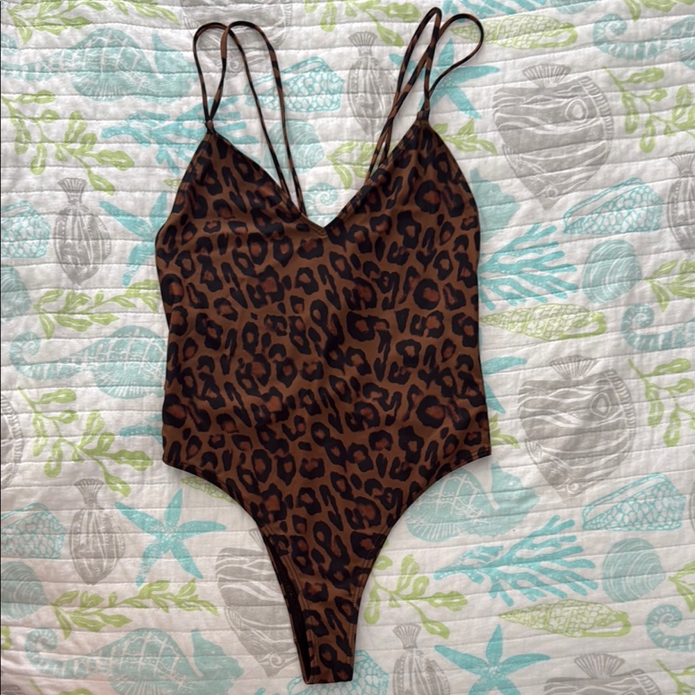 Kendall & Kylie Brown and Black Leopard swimsuit